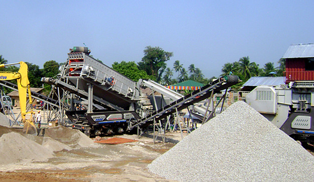 Algeria Marble Mobile Crushing Plant 150-200 ton hour